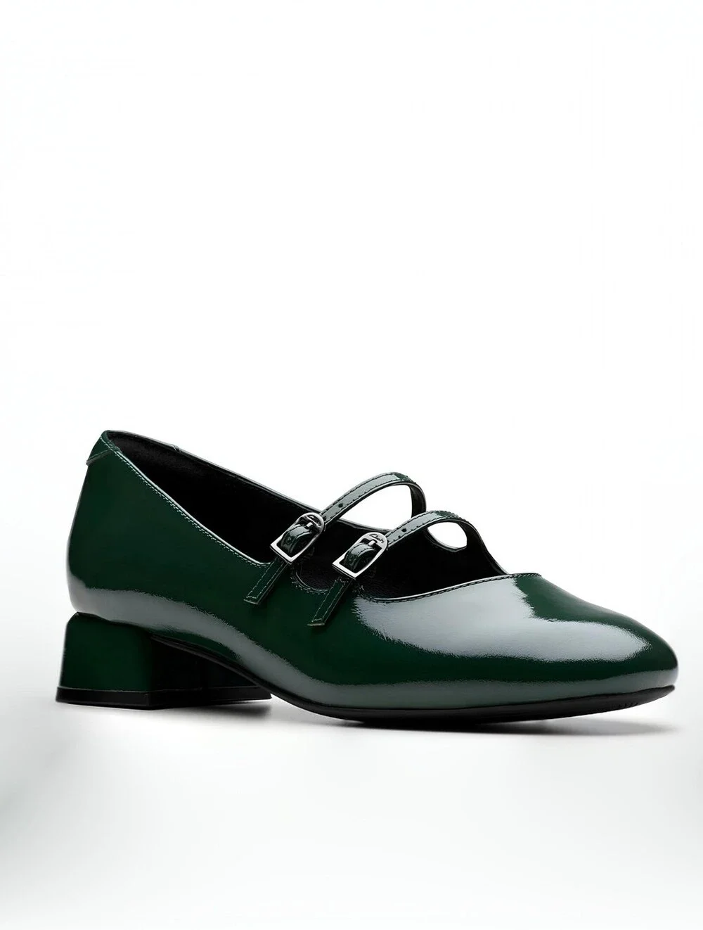 Clarks Mary-Jane Daiss30 Shine - Dark Green Size 7 NIB